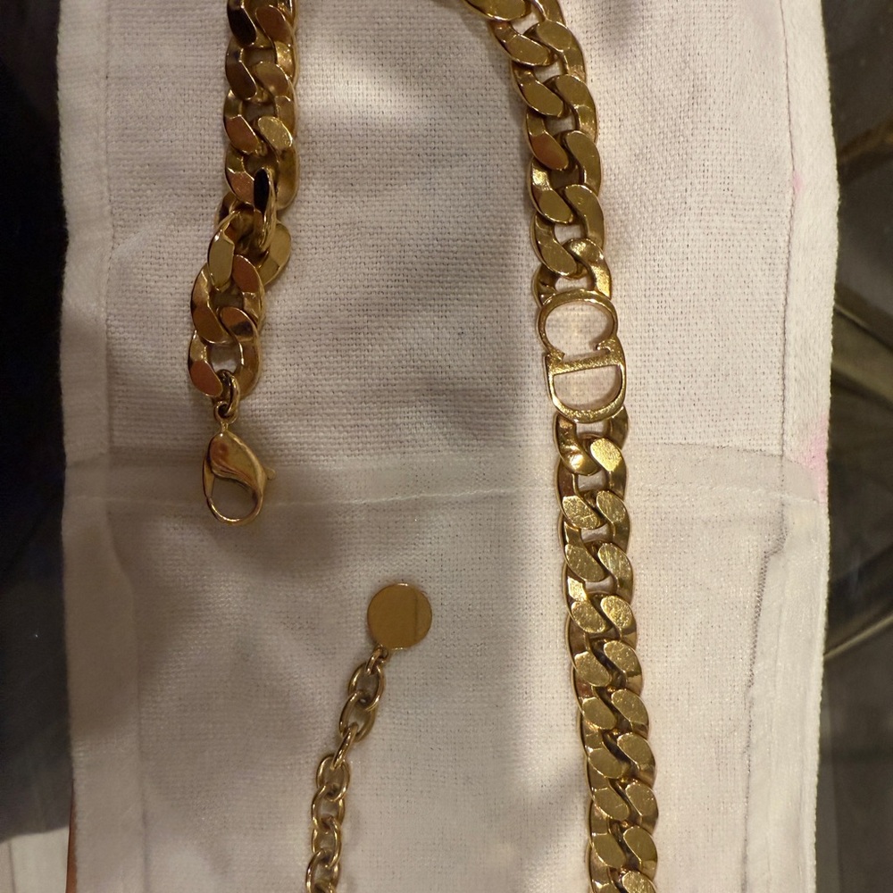 Gold Chain Bracelet with CD Logo